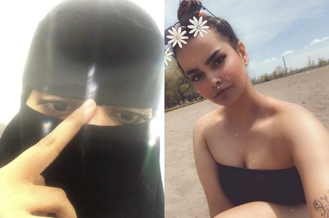 رهف-القنون-بالنقاب-والمايو