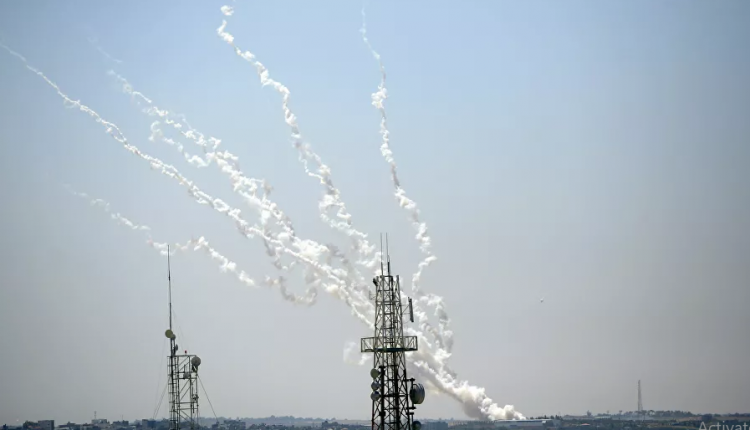 حماس تقصف منصة غاز اسرائيلية1