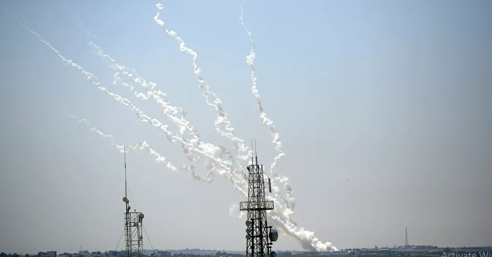حماس تقصف منصة غاز اسرائيلية1